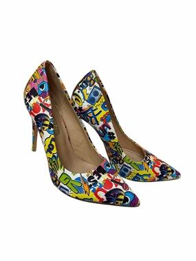 🌟Liliana Y2K-style Multicolor Pop Art Graffiti Pointed Toe Stiletto Pumps